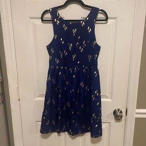Blue and Gold Everly Dress